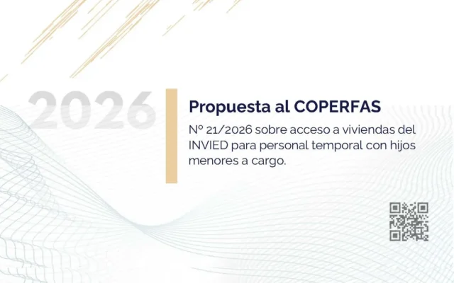 Propuesta UMT 21 2026 sobre acceso a viviendas del INVIED para personal temporal con hijos menores a cargo