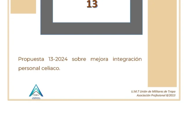 Propuesta 13-2024 sobre mejora integración personal celiaco.